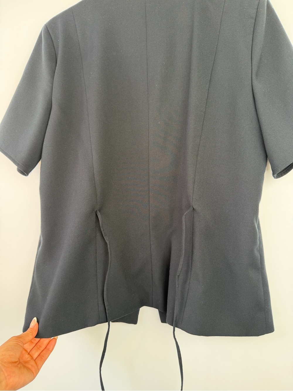 Abercrombie & fitch Classic Navy Button Front Short Sleeve Blazer - Picture 9 of 11